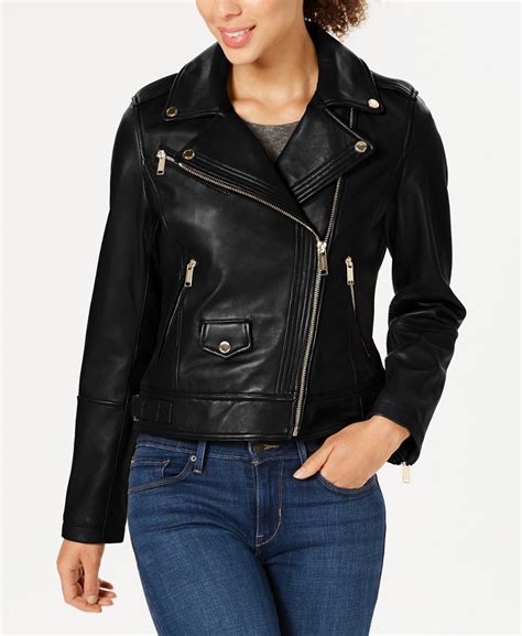 michael kors faux leather|michael kors moto leather jacket.